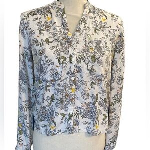 BRAND Reserved Size 36 Small Long Sleeve Button Tab Button Down Shirt